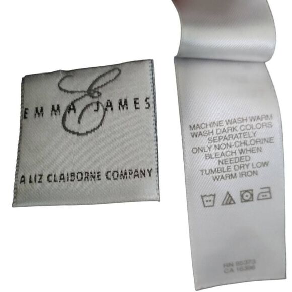 Vtg Emma James Womens Pants Sz 8 Black Crepe Straight Dressy Narrow - Picture 8 of 11